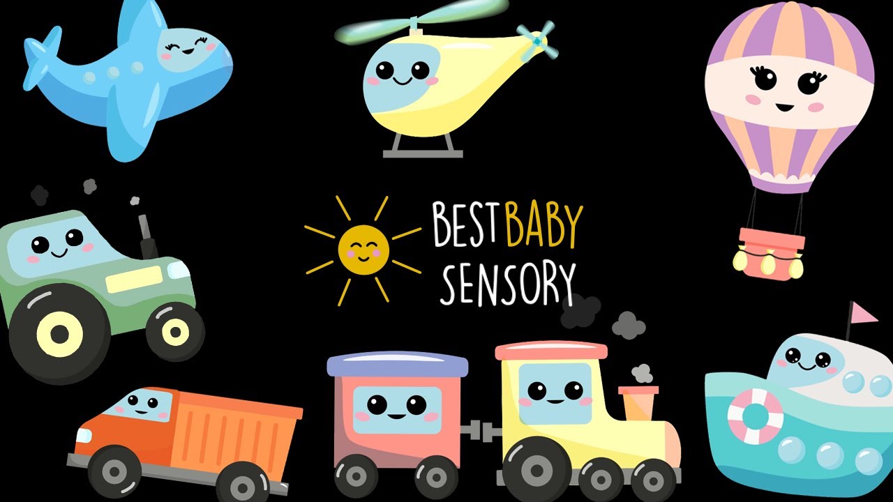 Best Baby Sensory | Terrific Transport | High Contrast Cars, Trucks, Boats, Planes and Friends!
