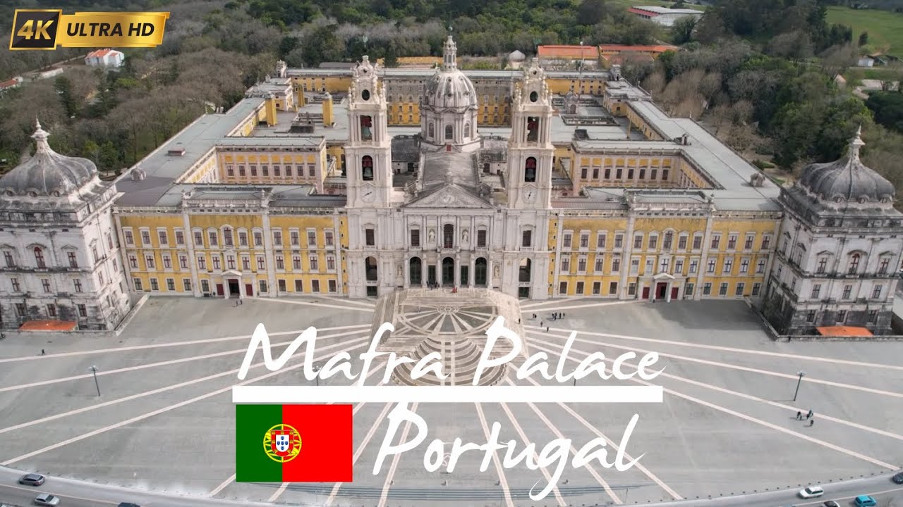 🇵🇹 Explore Mafra National Palace , Portugal | 4K Walking Tour of a Grand Baroque Masterpiece