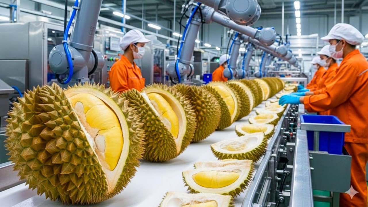 Di Dalam Pabrik Bernilai Jutaan Dolar yang Memanen dan Mengolah Jutaan DURIAN Setiap Hari