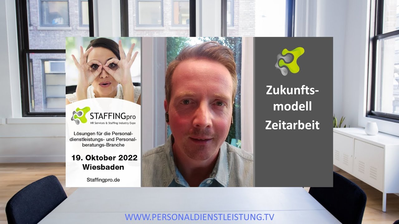 Zukunftsmodell Zeitarbeit &ndash; Teaser STAFFINGpro | PERSONALDIENSTLEISTUNG.TV mit Patrick Greiner