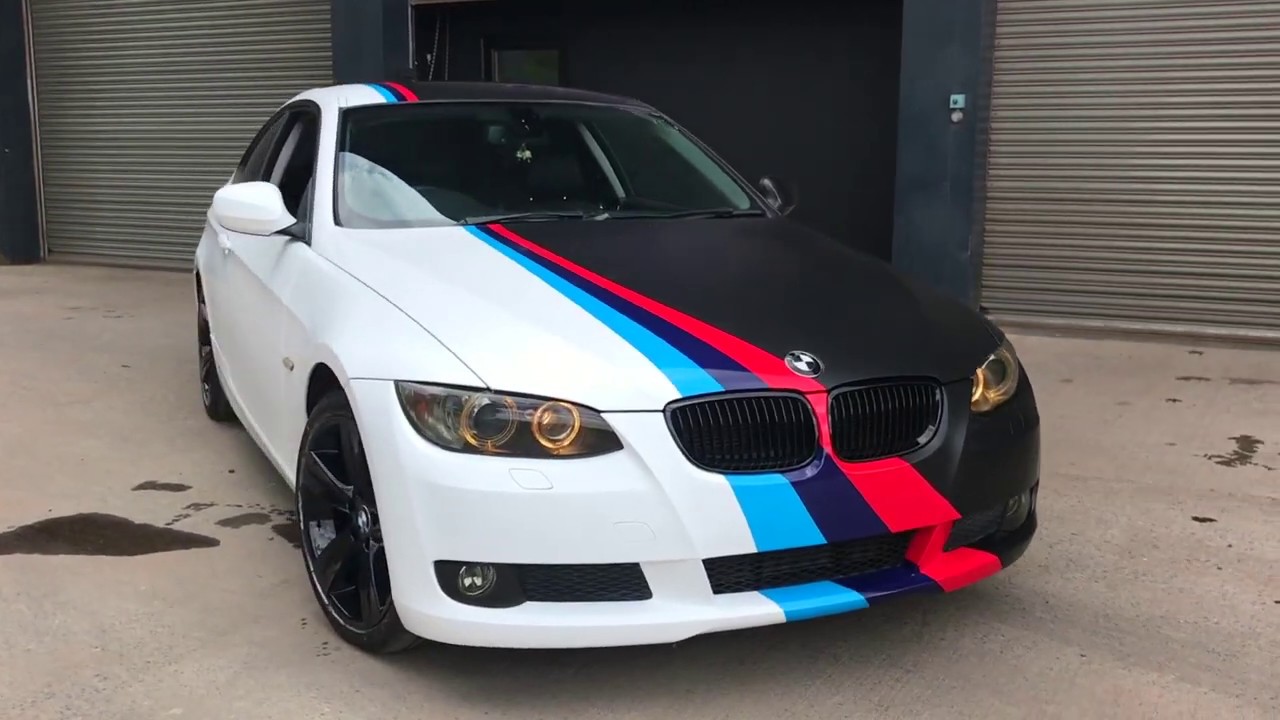 BMW Split - Custom Satin Black/White Wrap