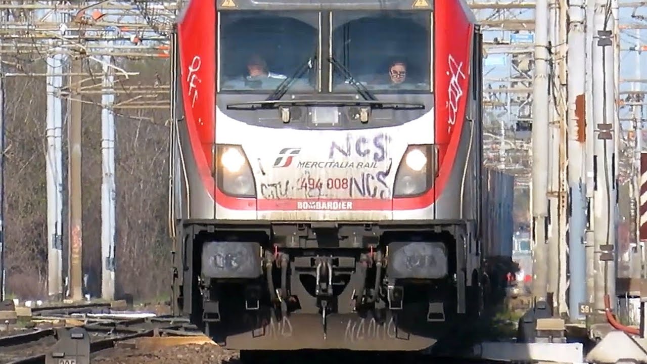 SUPER TRAFFICO alla Stazione di Parma - Treni Veloci e Merci E483, E652, E494, ETR 500, ETR 1000