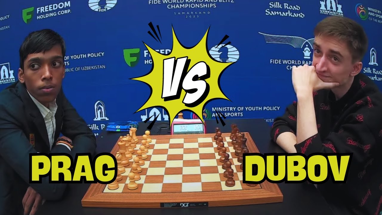 Praggnanandhaa vs Dubov Daniil || World Blitz Chess 2023 - R7