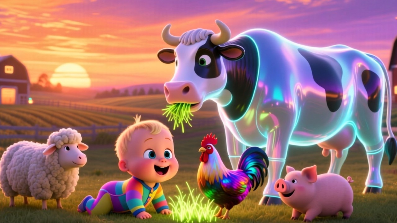 Farmyard Fun with Baby 🐄 | Animal Sounds Song for Kids | Sing Along Farm Fun