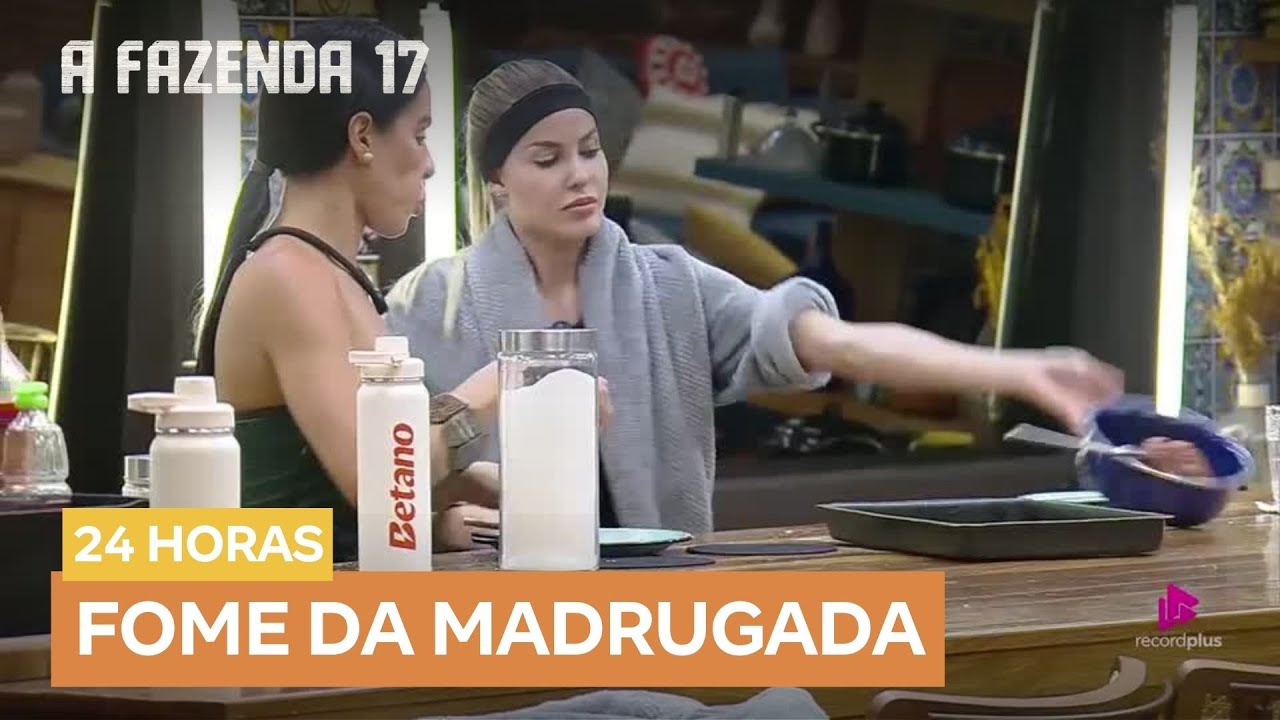 Saory e Tàmires se desentendem na cozinha durante a madrugada | A Fazenda 17