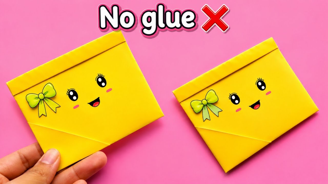DIY paper pouch|Origami paper bag|No glue paper craft|No glue bag