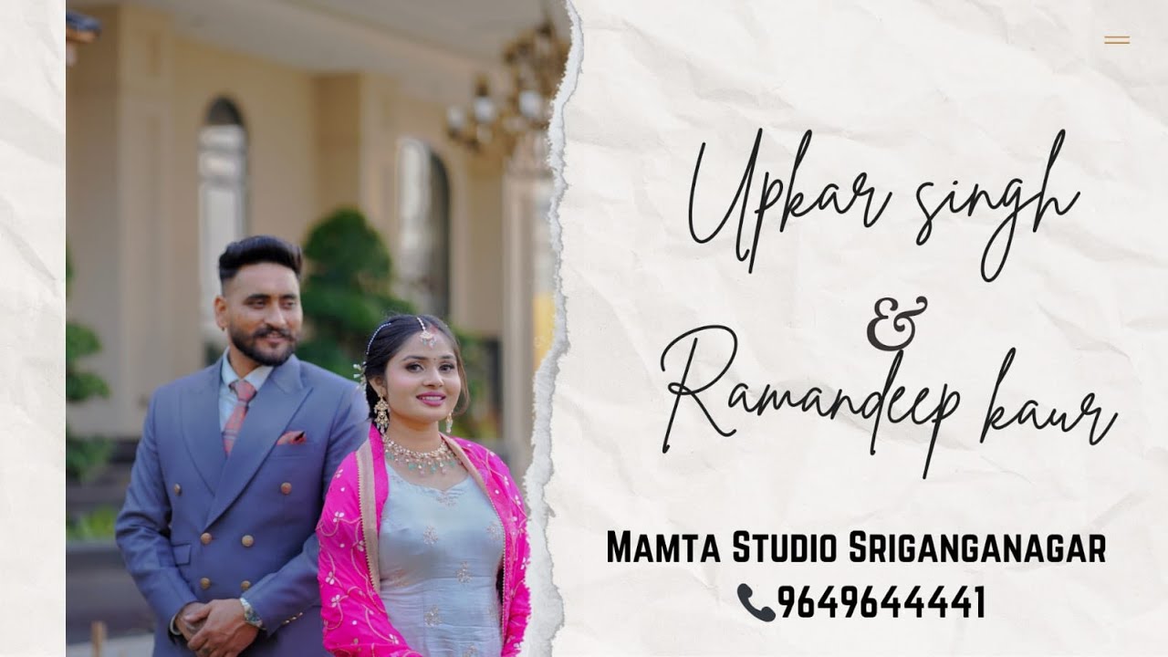 Upkar singh weds Ramandeep kaur Wedding ceremony Live 🔴