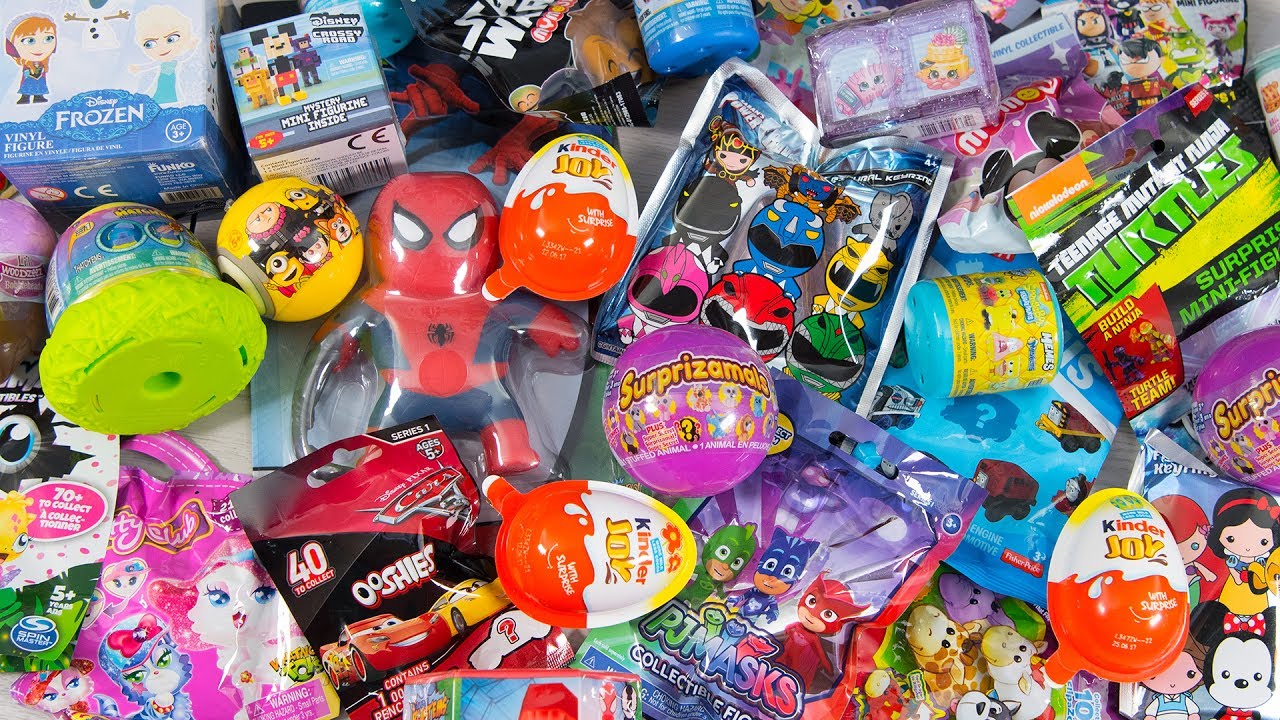 HUGE Kinder Playtime Surprise Eggs Toy Opening 500,000 Subscribers Toys for Boys & Girls Blind Bag