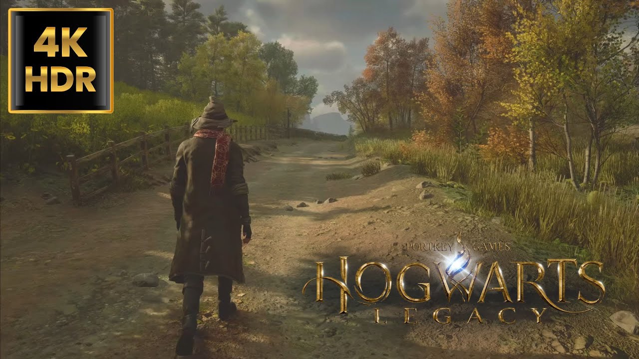 [4K HDR] Relaxed Autumn Ambient Walking to Hogwarts - Ray Tracing PS5