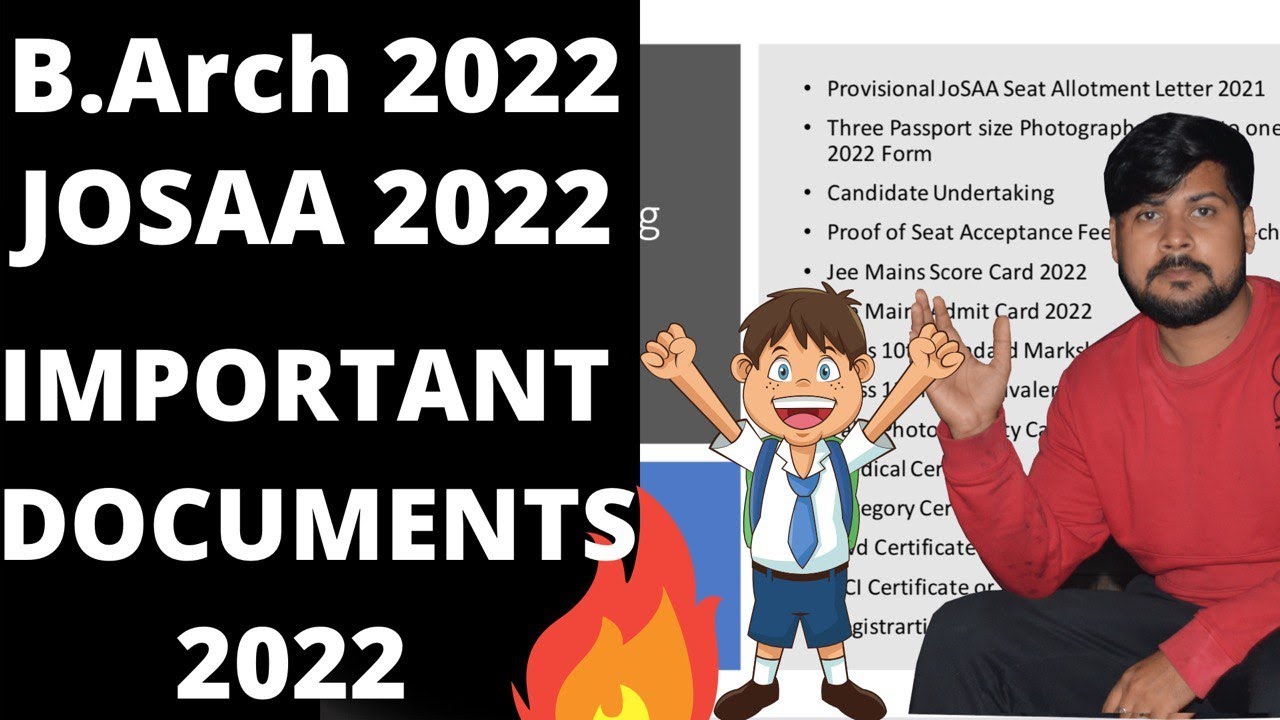 JOSAA 2022 B.ARCH IMPORTANT⚠️ DOCUMENT #josaa2022