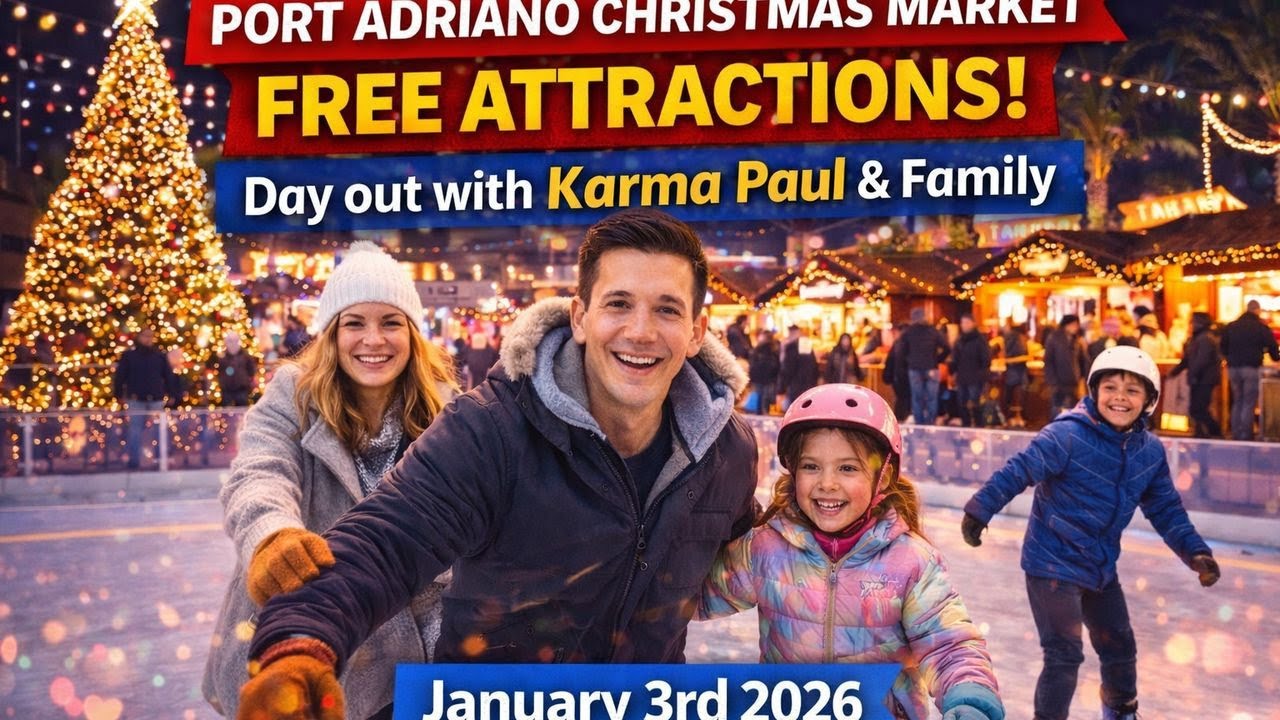 Mallorca’s BEST Christmas Market?! 🎄 FREE Attractions at Port Adriano ⛸️  Fun in Mallorca!