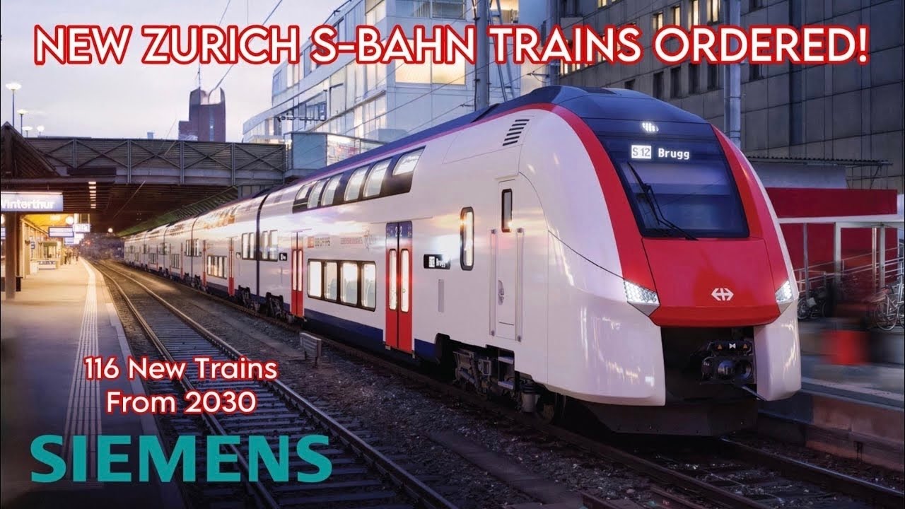 НОВЫЕ ПОЕЗДА SIEMENS ДЛЯ SBB! Закажите более 100 новых двухэтажных электропоездов для цюрихской г...