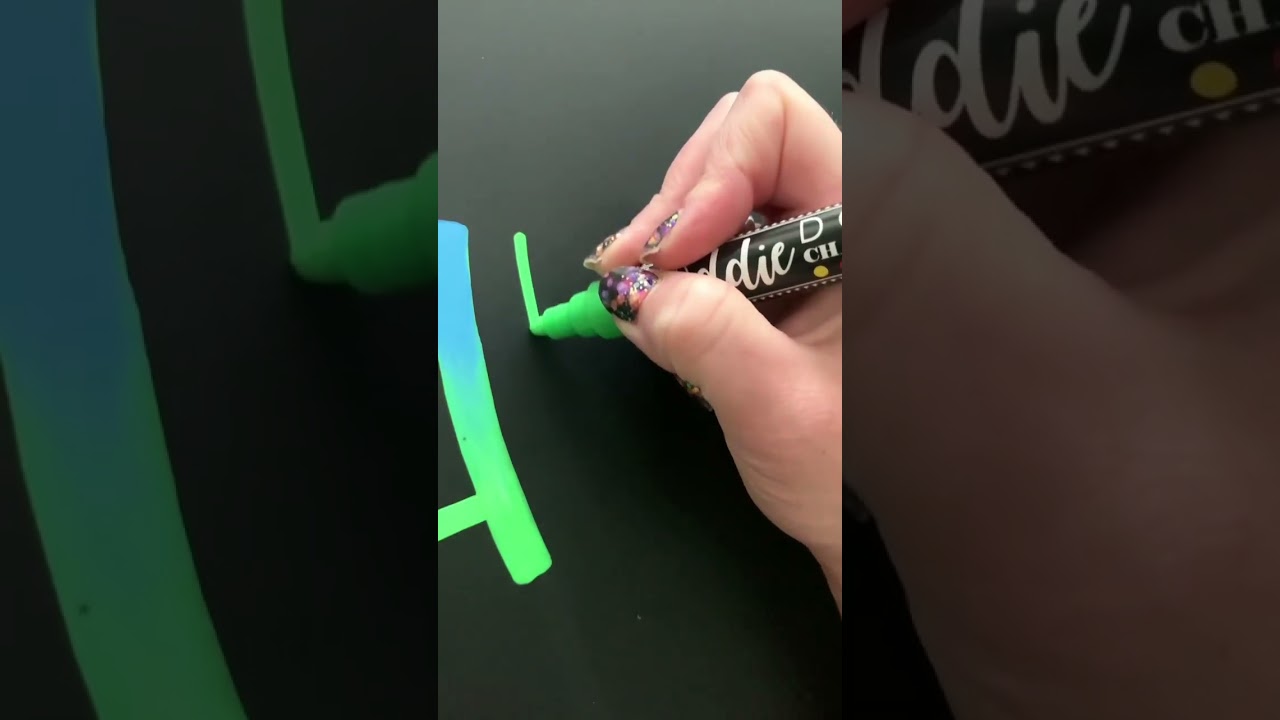Hey!  Some chalk marker lettering and a quick face reveal 👩🏼🐶