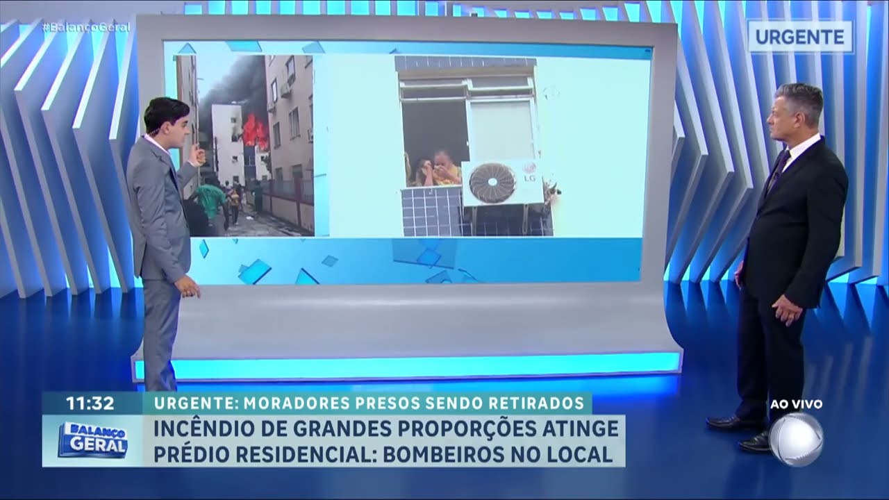 Incêndio de grandes proporções atinge prédio residencial em Salvador BA