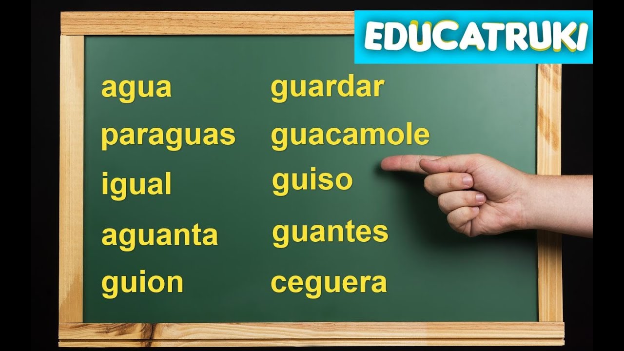 DICTADO de PALABRAS - GUA GUE GUI | EDUCATRUKI
