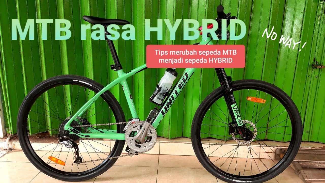 CARA MERUBAH SEPEDA GUNUNG ATAU MTB MENJADI SEPEDA HYBRID || GOWES KE PURA GOA LAWAH BALI