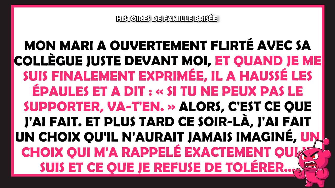 Mon mari a ouvertement flirté avec sa collègue… et le choix que j'ai fait ce soir-là a tout changé.