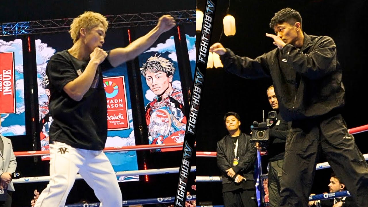 Naoya Inoue & Junto Nakatani | FULL MEDIA WORKOUT ahead of fight - READY FOR WAR