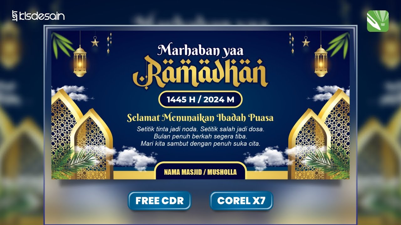 Desain Banner Ramadhan 1445 H / 2024 M Versi 3 #klsdesain