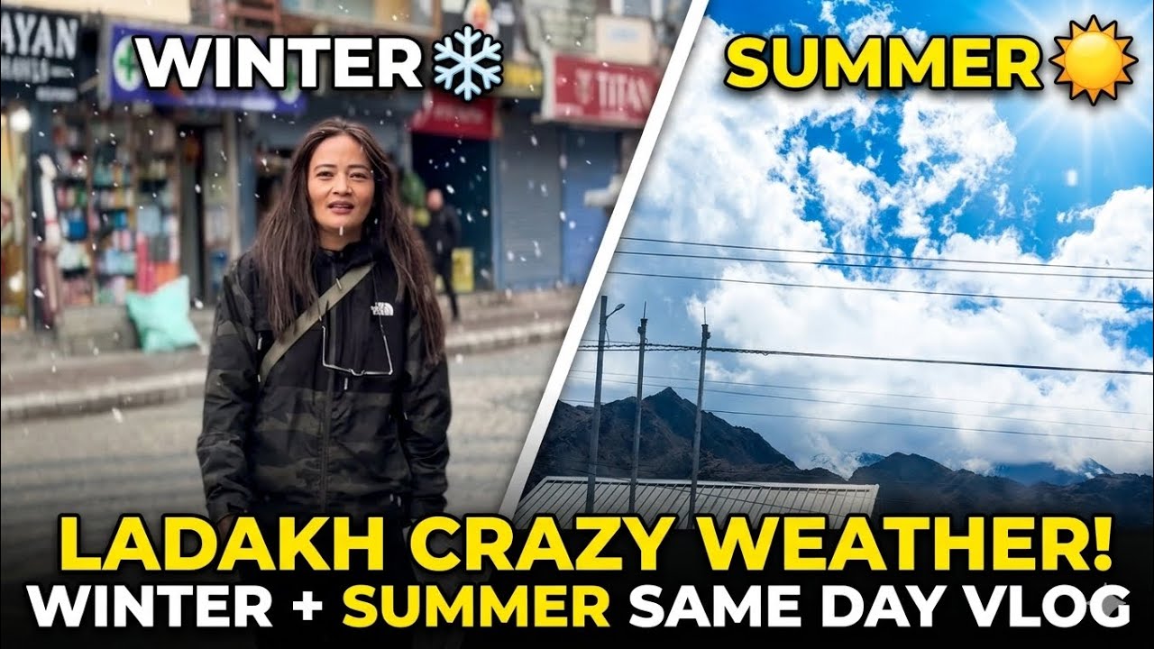 Snow to Sunshine in One Day | Ladakh Weather Vlog#tibetanvlogger #ladakh #weather 