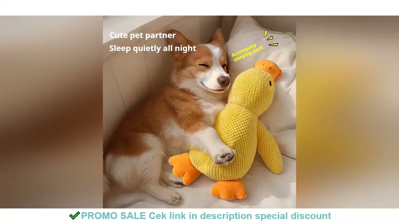 Dog toy plush companion sleeping duck bite resistant teeth grinding sound relief duck sound toy