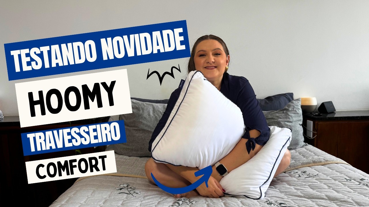 Testei o travesseiro hipoalergênico comfort da Hoomy | Vale a pena mesmo? #resenha #conforto #cama