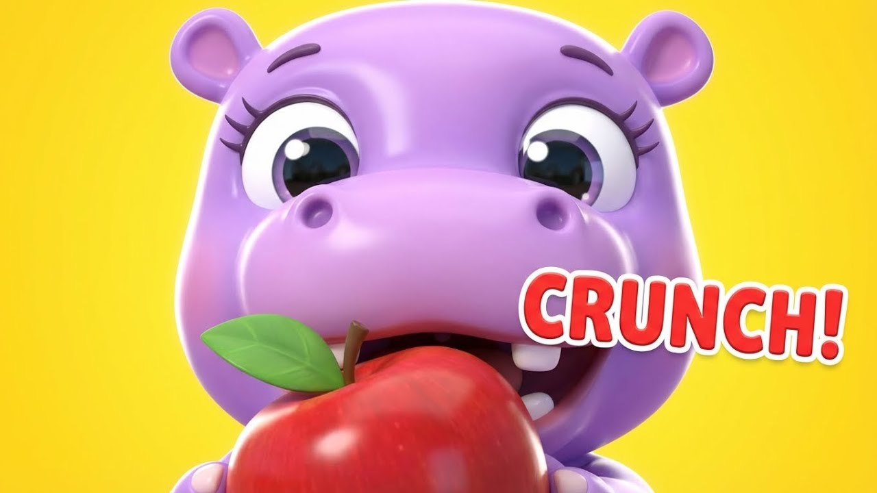 Healthy Eating Song for Kids 🍎 | Learn Fruits & Vegetables | Gloria the Hippo