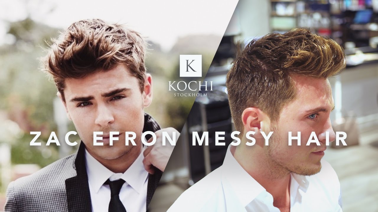 Zac Efron Messy Hair | Medium Length Mens Hairstyle