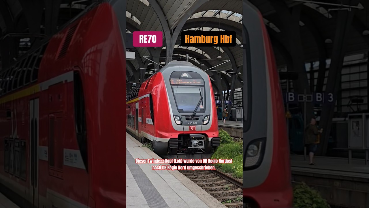 ZiBB on Tour: [ RE70 ] ➡️ Hamburg Hbf mit BR 445 007/029 (Twindexx) in Kiel Hbf (DB Regio Nord)