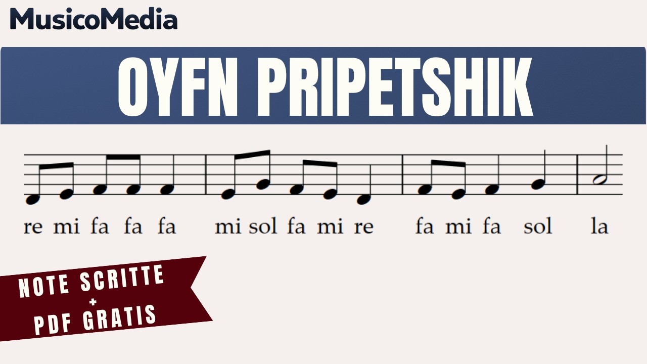 OYFN PRIPETSHIK da Schindler's list - Spartito facile per flauto dolce - Violino