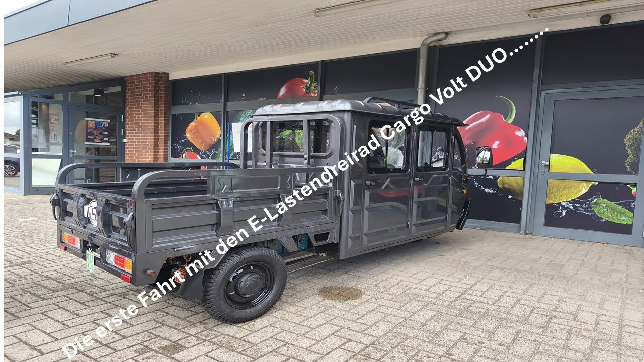 Die erste Fahrt mit den E-Lastendreirad Cargo Volt  Pro Twin