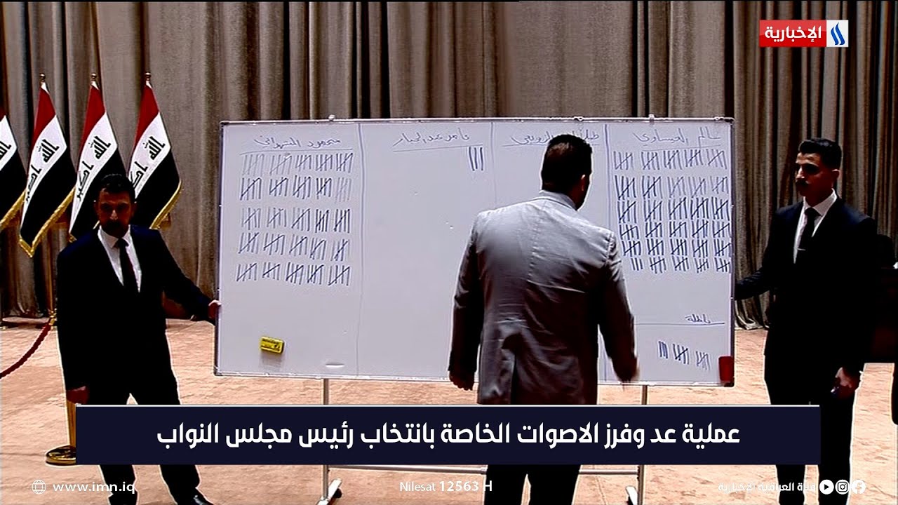 الإخبارية تواكب استمرار عملية عد وفرز أصوات جلسة انتخاب رئيس مجلس النواب
