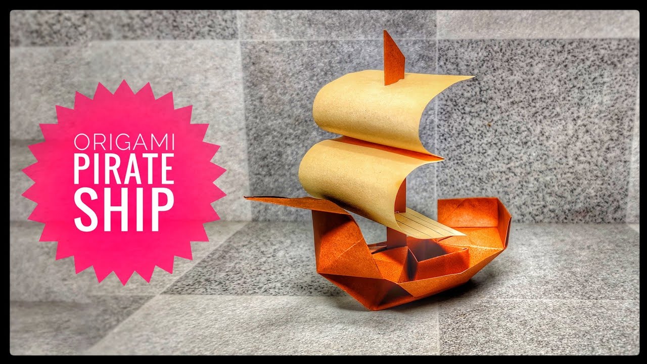 Origami Old Ship | Origami Pirate Ship | Origami tutorial | Paper craft