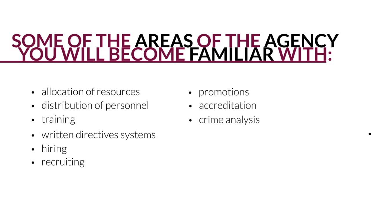 CRJX 309 Police Administration and Management