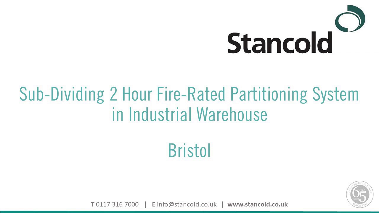 Sub-Dividing 2 Hour Fire Rated Partitioning System in Bristol