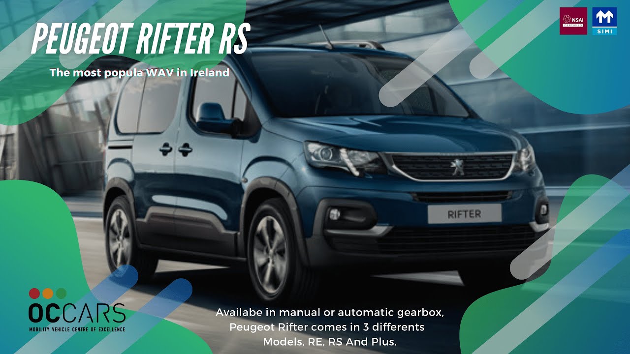 OCCARS & Mobility Vehicles - Peugeot Rifiter Allure Horizon RS - 5 Seats Auto