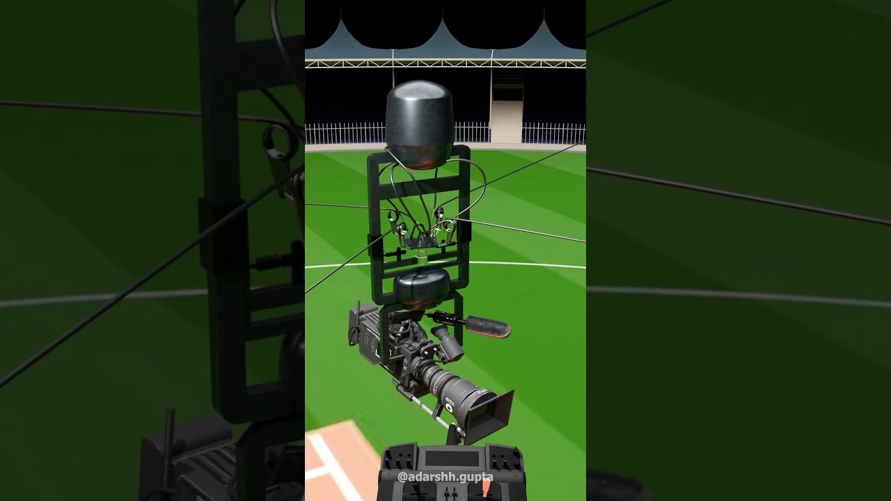 How Spidercam Works ? 🤯 #spidercam #ipl #cricket #ipl2025 #camera #3d #animation #shorts #ytshorts
