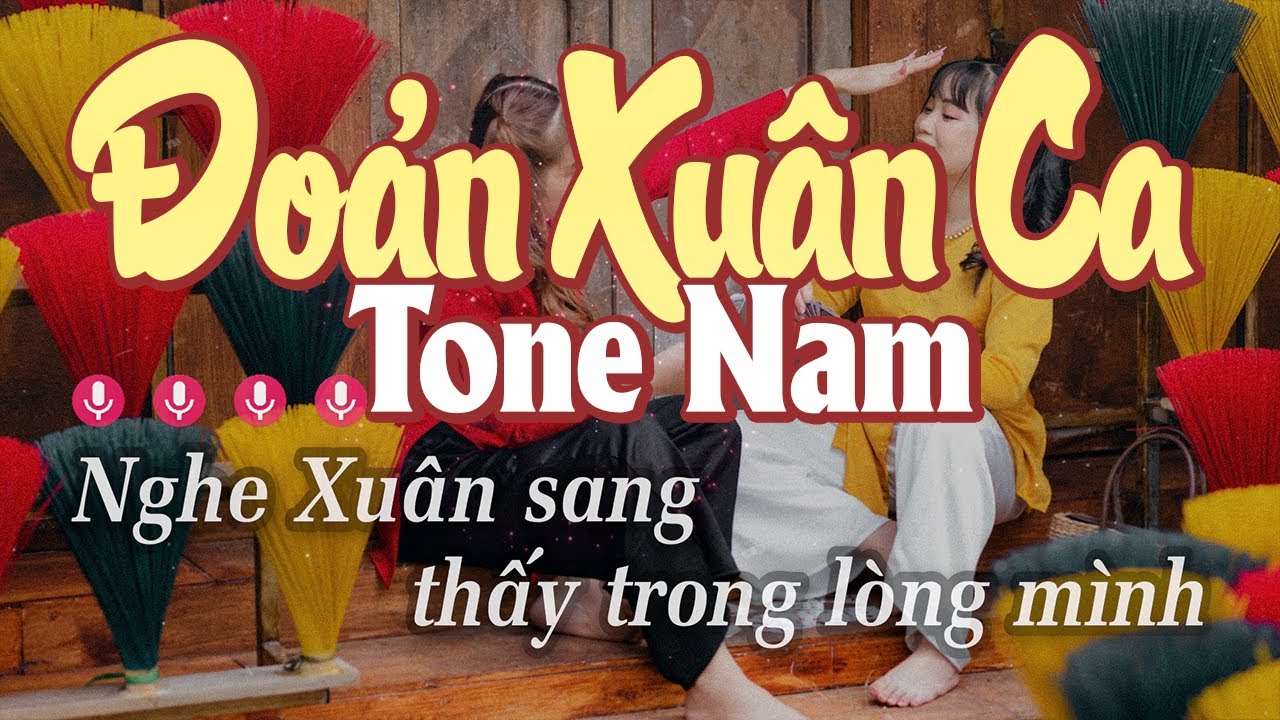 Karaoke Đoản Xuân Ca Tone Nam - Nhạc Xuân 2024