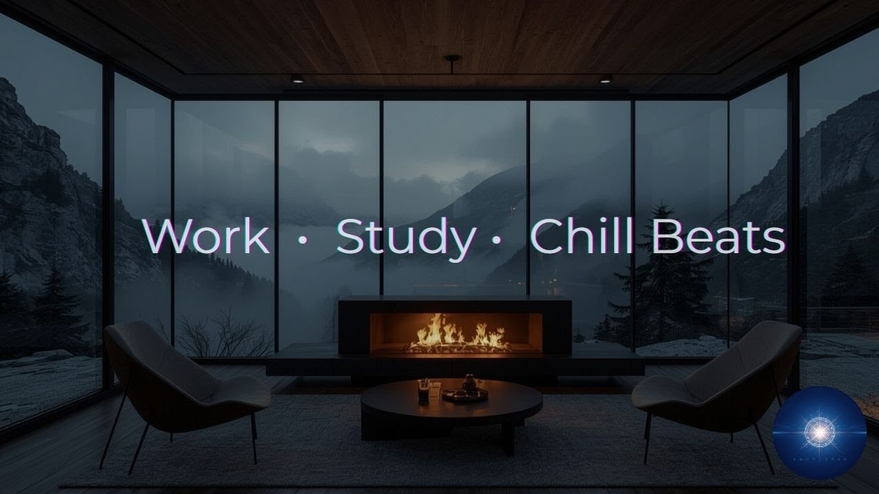 Study & Work Music | Modern Fireplace in Silent Mountains