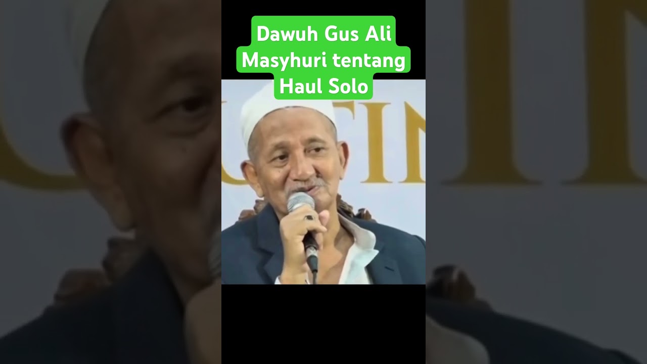 Dawuh Gus Ali Masyhuri tentang Haul Solo. #haulsolo #habibalialhabsyi #simtudduror #solo