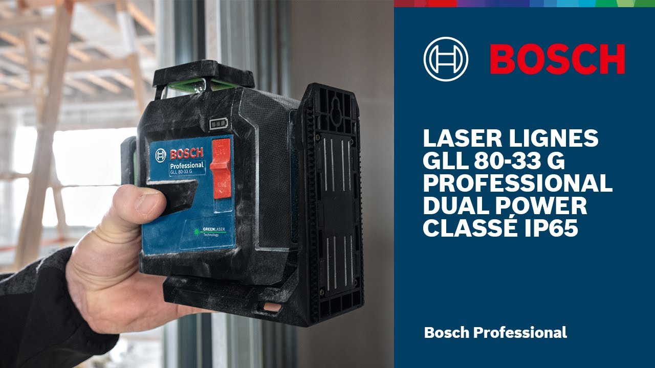 Laser lignes GLL 80-33&nbsp;G Professional Dual Power class&eacute; IP65