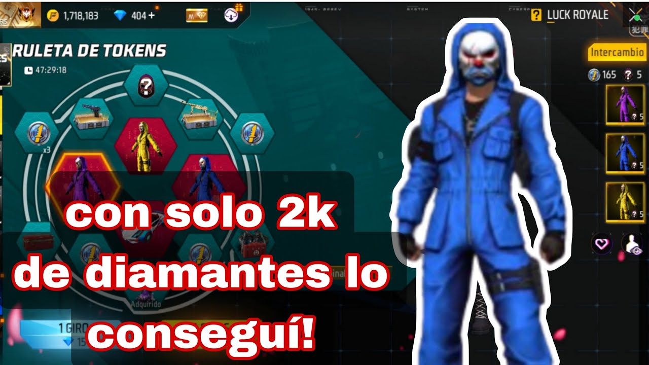 SACANDO A LOS CRIMINALES EN LA RULETA DE TOKENS FREE FIRE!