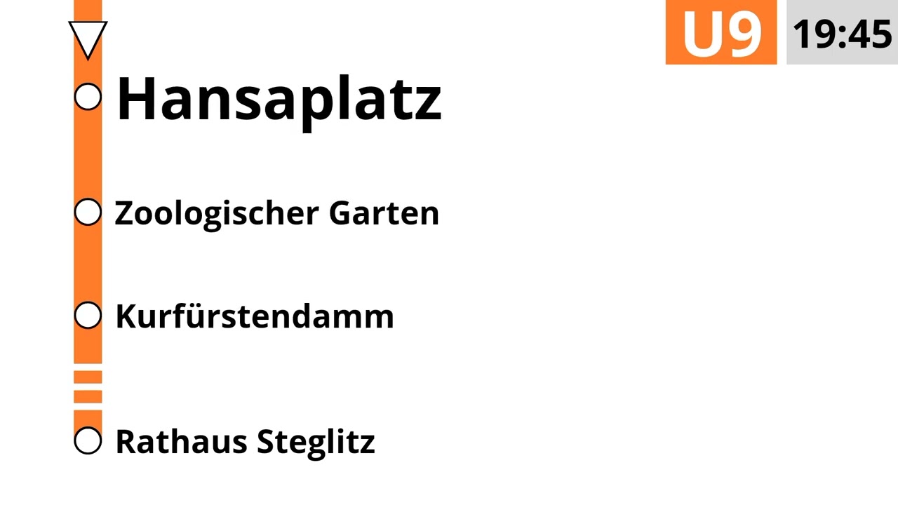 BVG - Ansagen der U9 (Alter Gong)