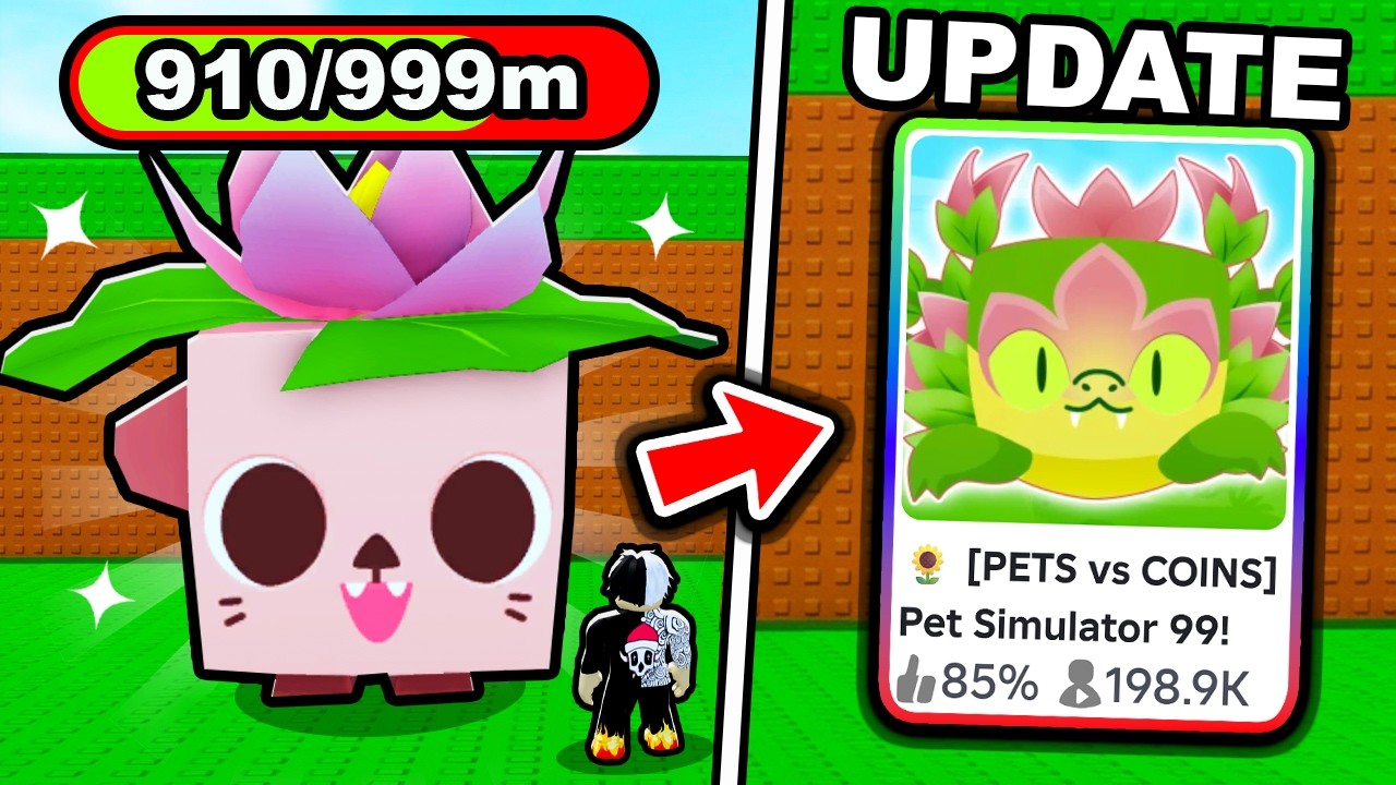 PRESTON ADDED PLANTS vs BRAINROT to PET SIMULATOR 99!