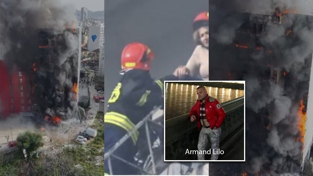 LIVE/PAMJE APOKALIPTIKE TEK &ldquo;5 MAJI&rdquo;/ Zjarri p&euml;rpin pallatin te kompleksi i Armand Lilos n&euml; Tiran&euml;