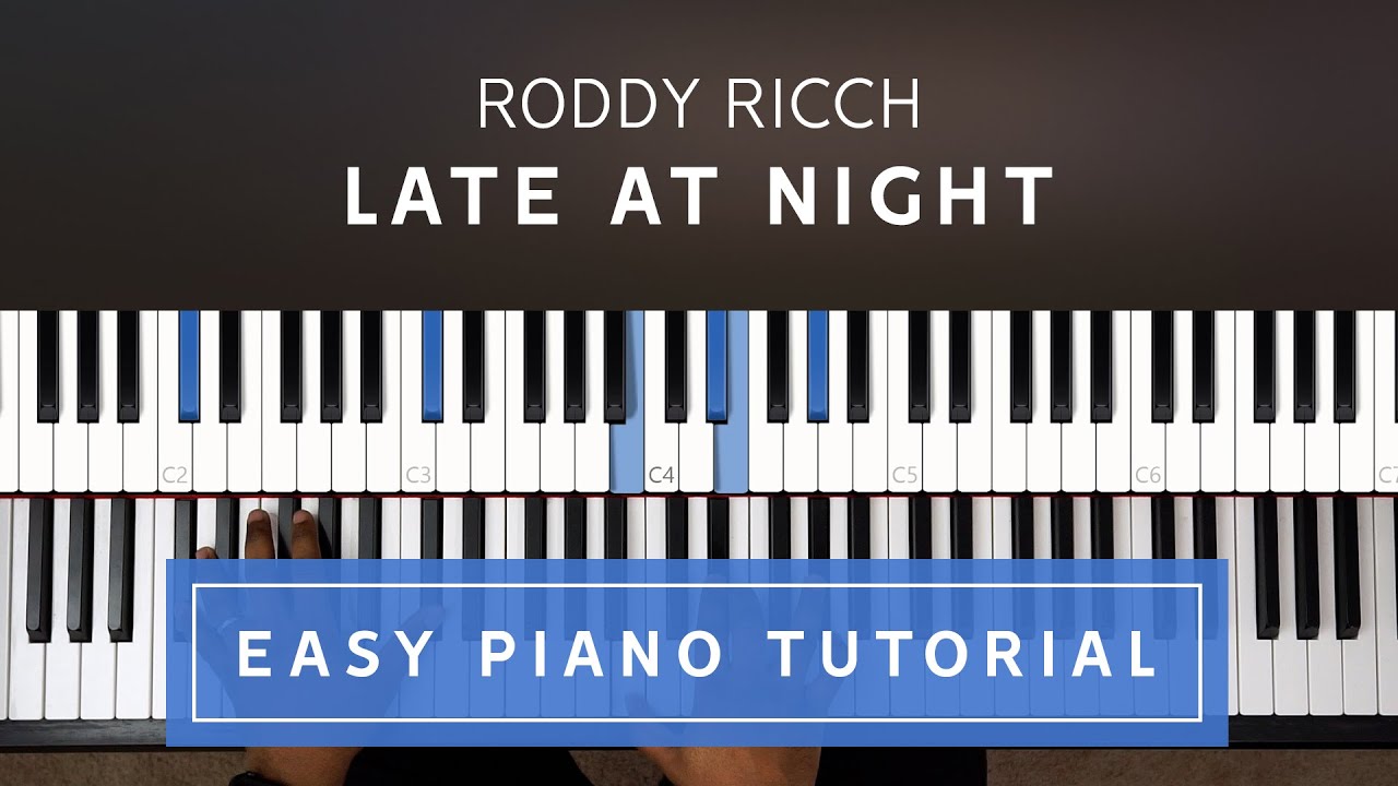 Roddy Ricch - Late At Night EASY PIANO TUTORIAL