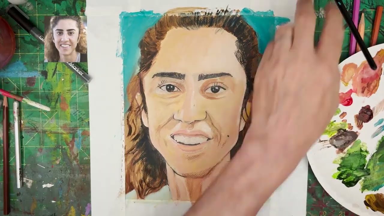 Painting a Tribute Portrait of Thoraya 👥💞🖼️ #TributeArt #FanArt #PortraitArt @Thorayaa