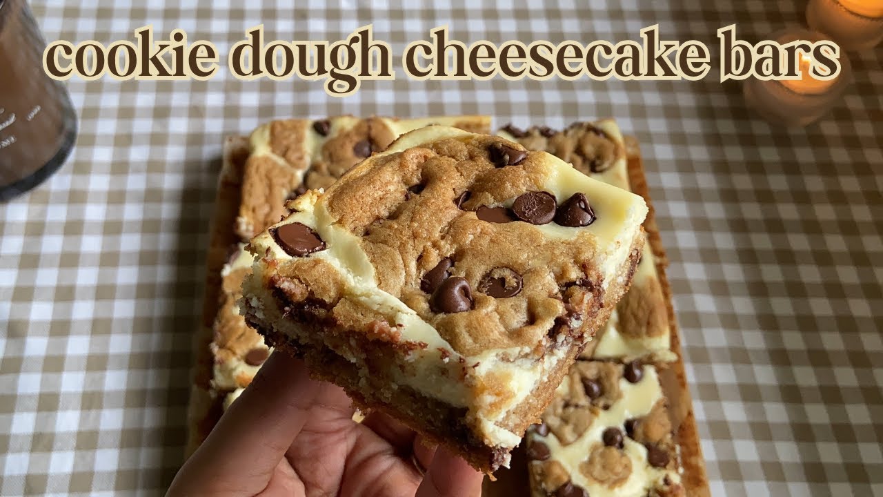 Brown Butter Chocolate Chip Cookie Cheesecake Bars ♡ Bake With Me