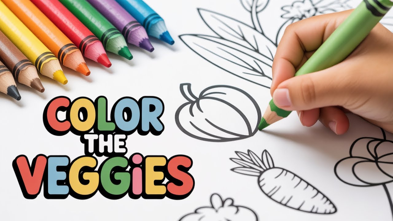 Learn Colors with Vegetables | Coloring for Kids 🎨🥦 #kids #kidsvideo