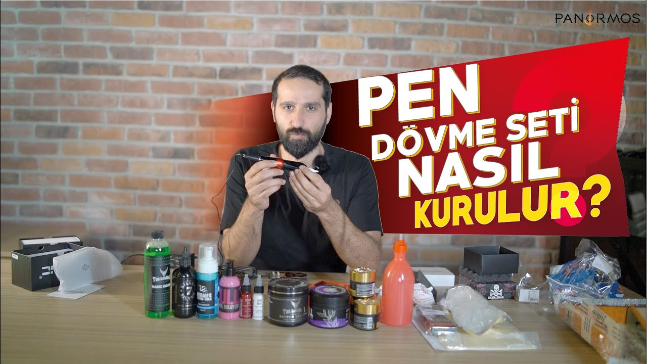 Pen Dövme Makinesi Seti Kutu Açılımı. Pen Dövme Makinesi Seti Nasıl Kurulur?